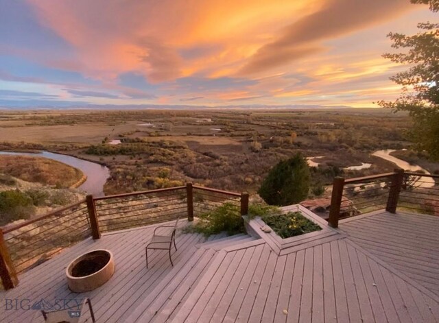 view of deck at dusk