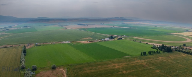 drone / aerial view with a rural view