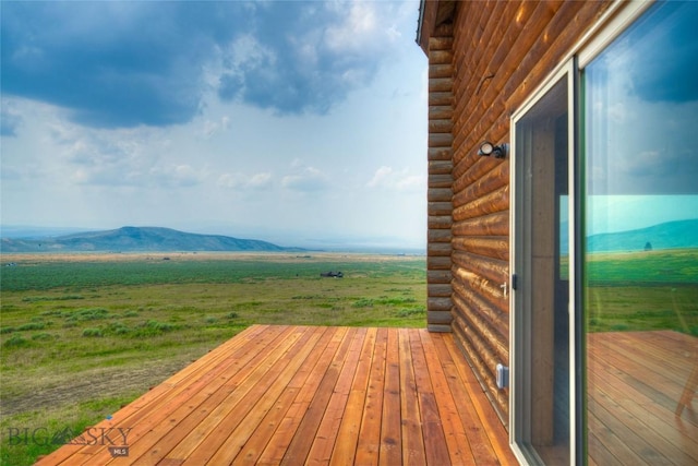 224 Slide Rock Rd, Cameron, MT 59720 - deck featuring a mountain view