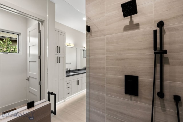 20 Bold Driver Ln, Bozeman, MT 59718 - bathroom with vanity and a tile shower