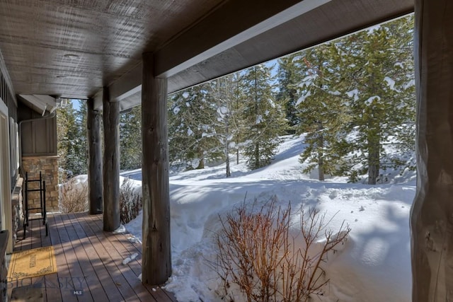 83 W Pine Cone Ter, Big Sky, MT 59716 - view of snow covered deck