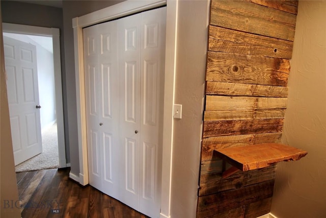 interior space featuring dark wood finished floors