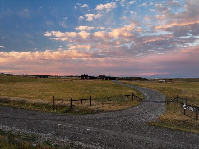 view of street featuring a rural view