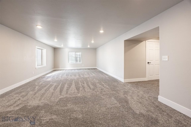 view of carpeted spare room