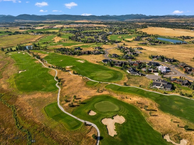 bird's eye view featuring a mountain view