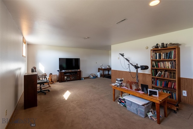 view of carpeted living room