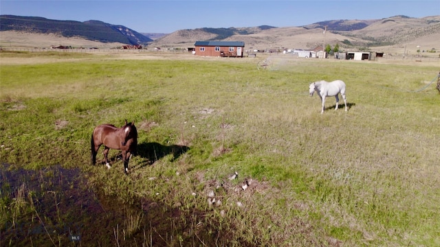 mountain view with a rural view