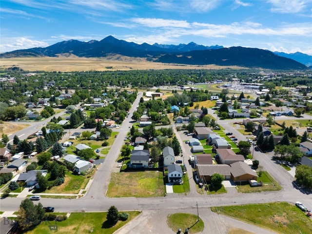 aerial view featuring a mountain view