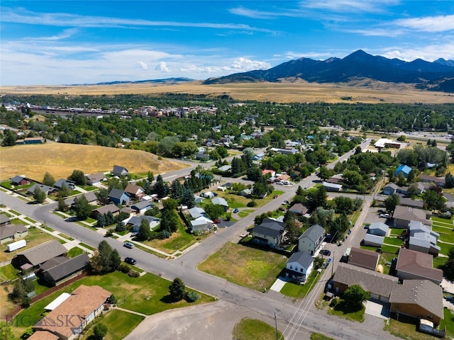 aerial view featuring a mountain view