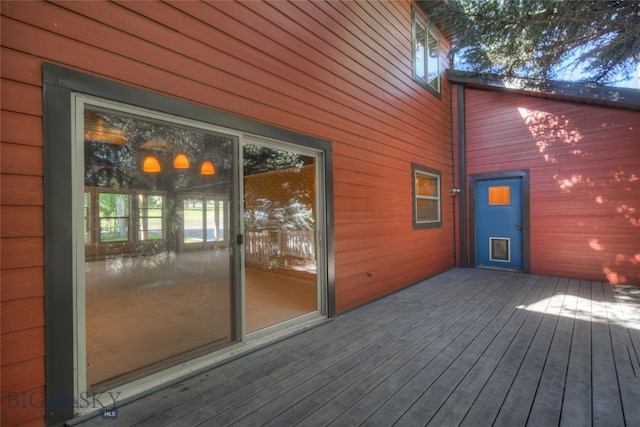 view of wooden deck