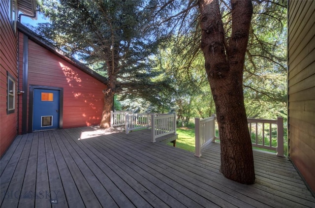 8733 Huffman, Bozeman, MT 59715 - view of wooden terrace