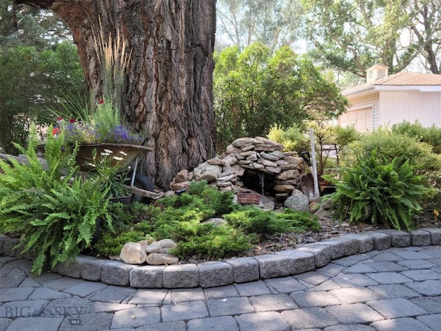 view of yard with an attached garage