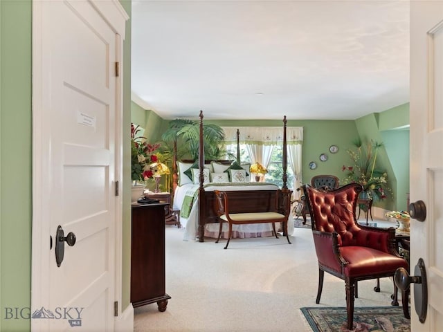 bedroom with carpet floors