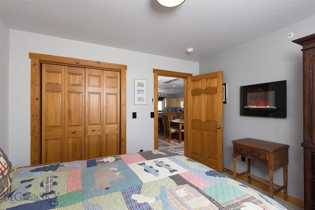 bedroom featuring a closet