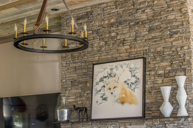 56 Outlook Trl, Big Sky, MT 59716 - room details featuring indoor bar and beam ceiling