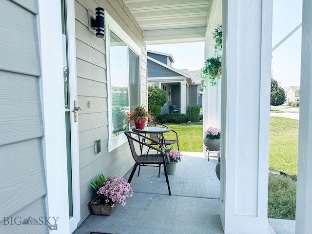 exterior space with covered porch