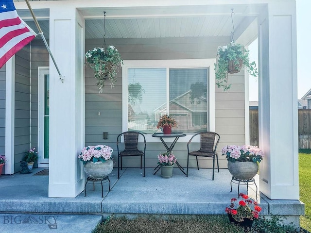 view of patio / terrace featuring a porch