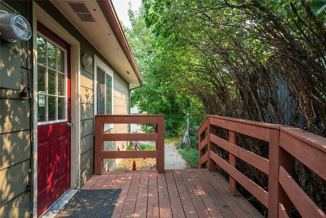 view of wooden deck