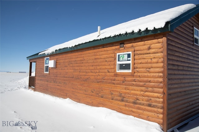 view of snowy exterior