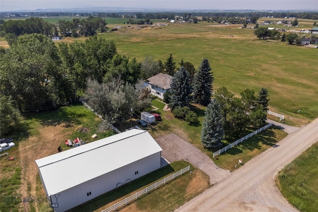 bird's eye view featuring a rural view