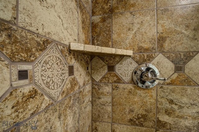 interior details featuring walk in shower