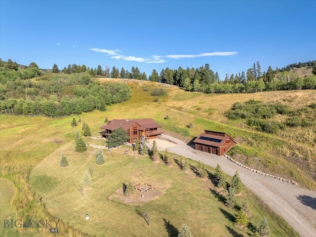 bird's eye view featuring a rural view