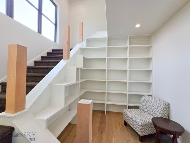 interior space with wood-type flooring