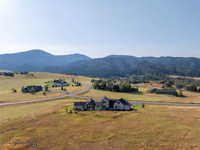 view of mountain feature featuring a rural view