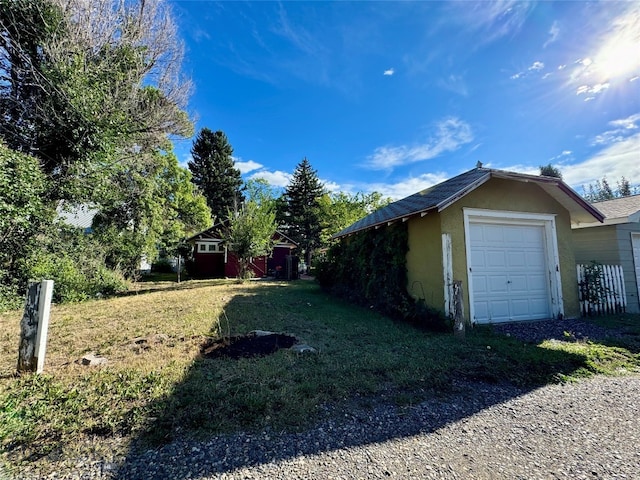 view of home's exterior featuring a lawn