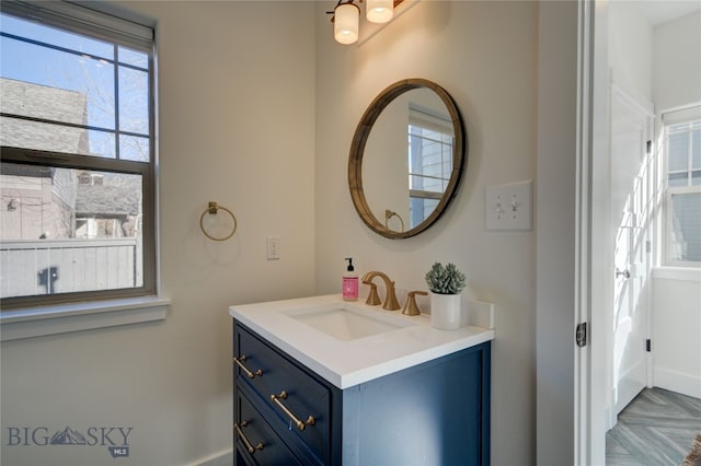 bathroom with vanity