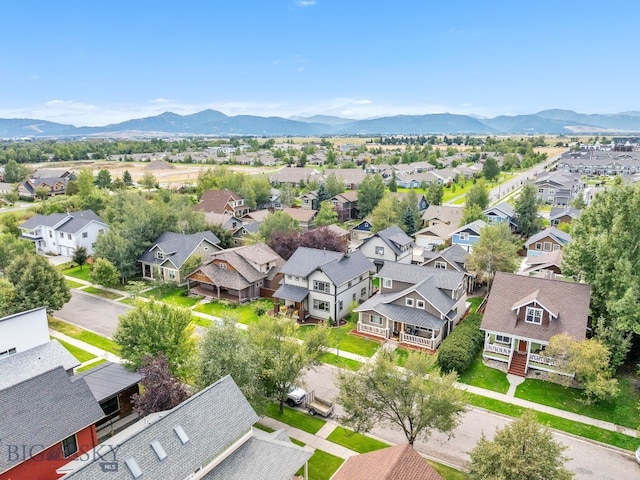 aerial view featuring a mountain view