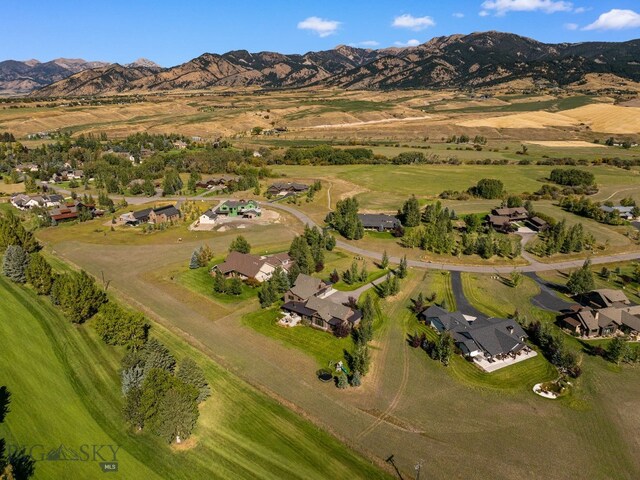 aerial view with a mountain view