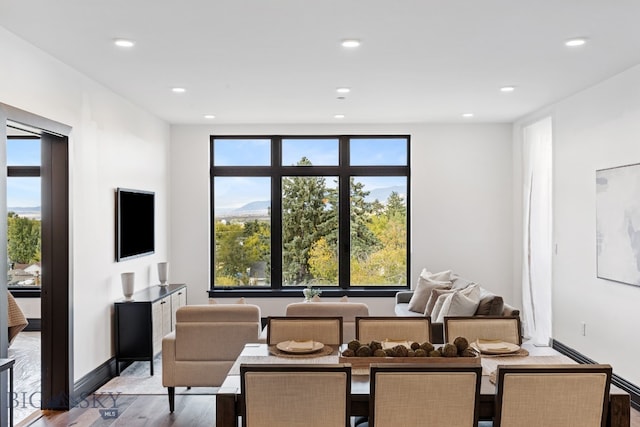 interior space featuring light hardwood / wood-style floors