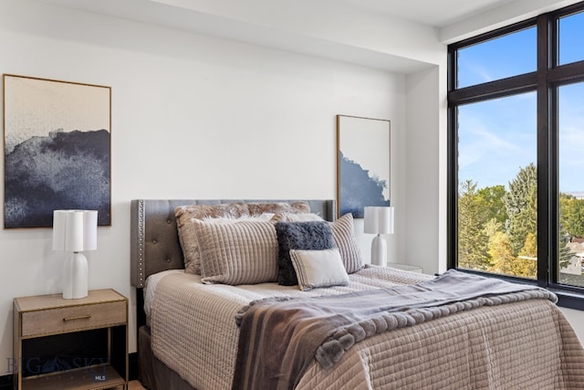 bedroom featuring multiple windows