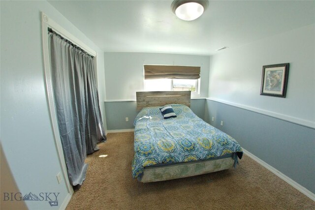 bedroom with carpet floors