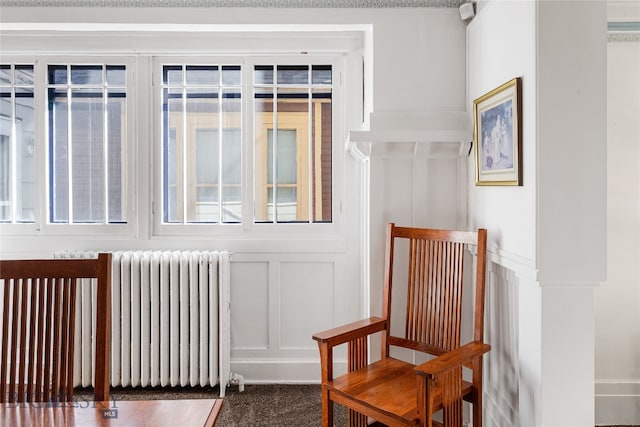 interior space featuring radiator