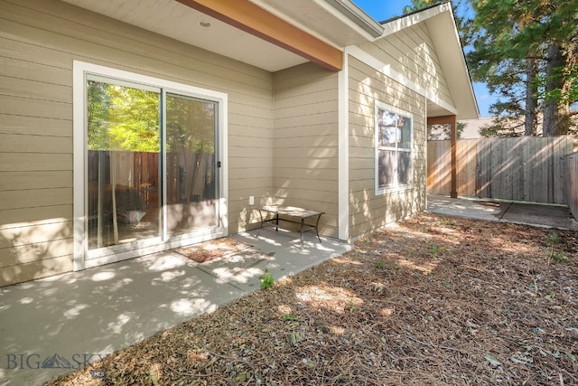 exterior space with a patio