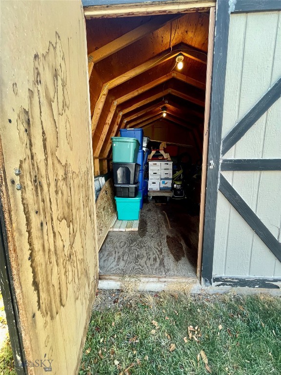 view of storage room