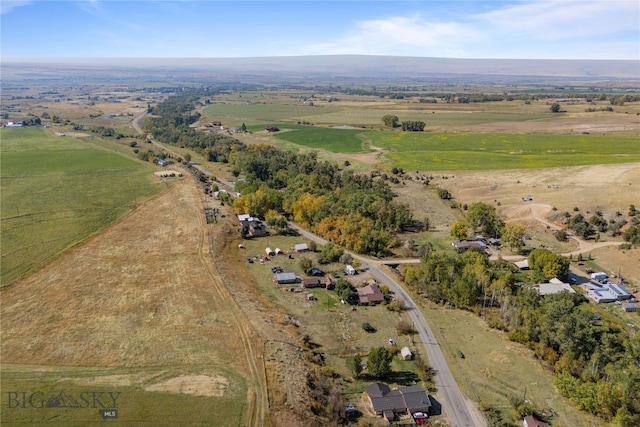 bird's eye view featuring a rural view