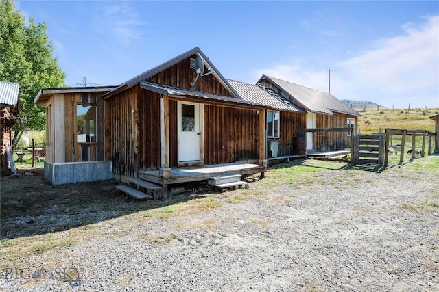 view of front of home with metal roof