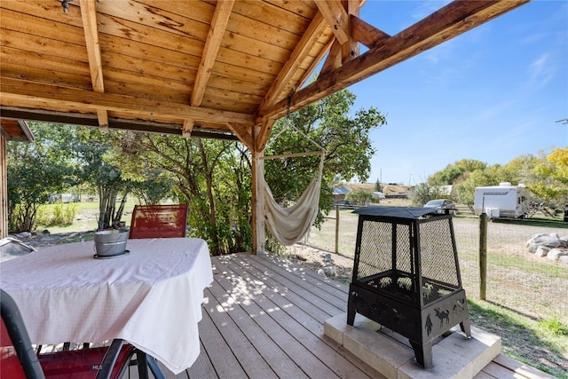 view of wooden terrace