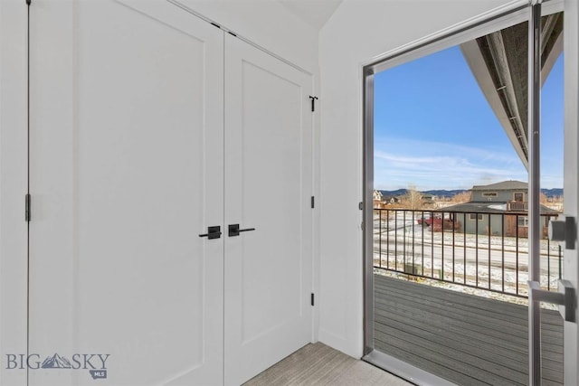 entryway featuring light hardwood / wood-style flooring