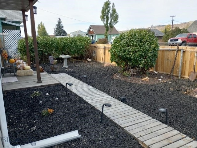 view of yard with a patio area