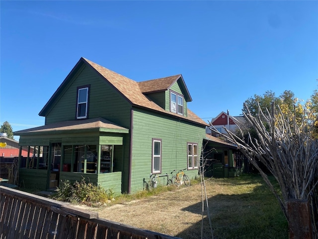 view of back of property