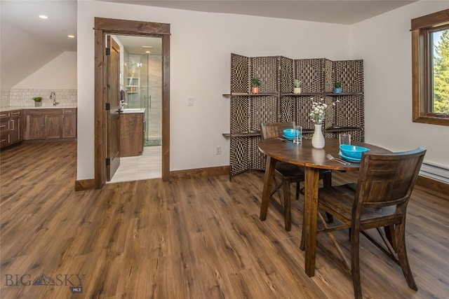 2250 Outlook Trl, Big Sky, MT 59716 - dining area with dark wood-style floors and recessed lighting