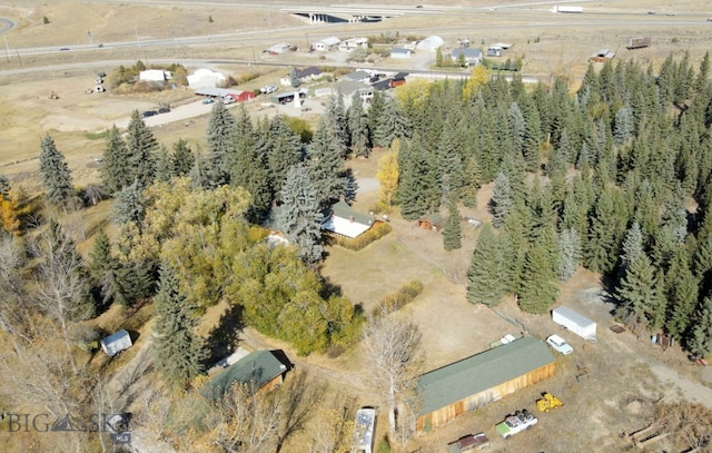 drone / aerial view with a rural view