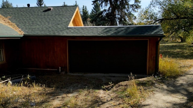 view of outdoor structure featuring a garage