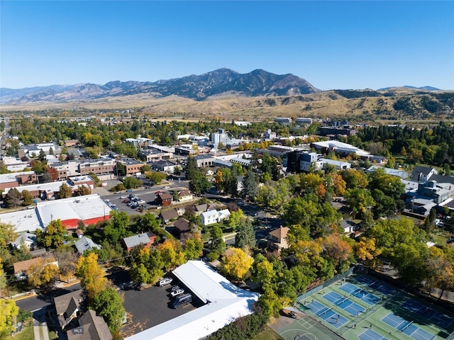 aerial view featuring a mountain view