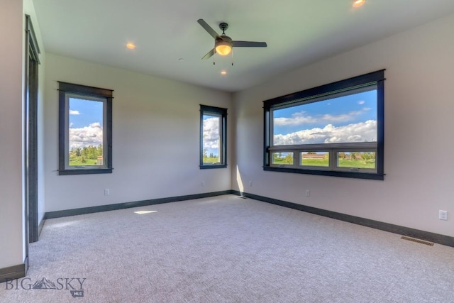 119 Clancy Way, Bozeman, MT 59718 - carpeted spare room with healthy amount of natural light, ceiling fan, baseboards, and recessed lighting