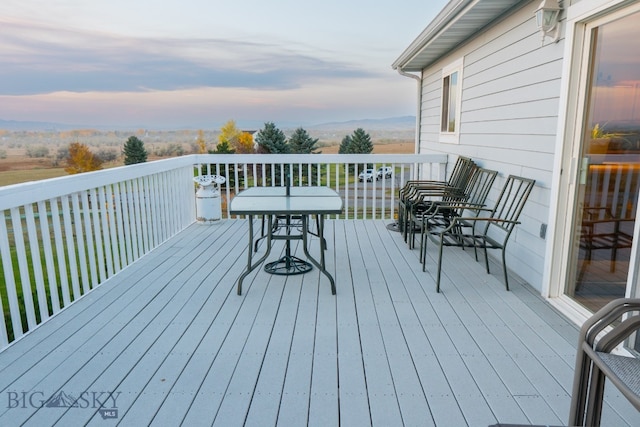 view of deck at dusk